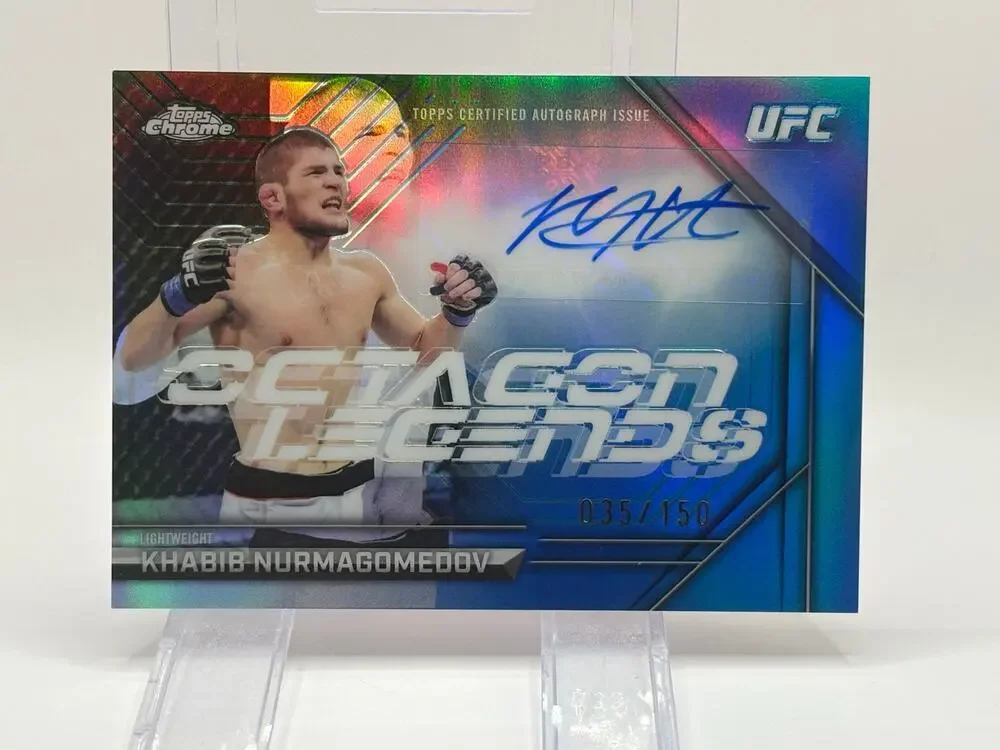 2026 Topps Chrome UFC Khabib Nurmagomedov Octagon Legends Blue Auto 35/150 SP